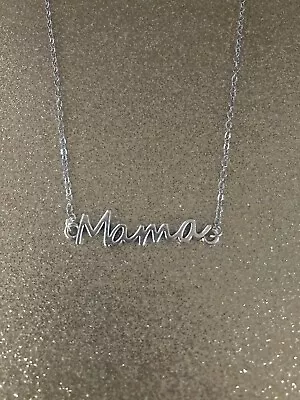 Mama Silver Tone Chain Necklace Mothers Day Gift Mum Mummy • £4.50