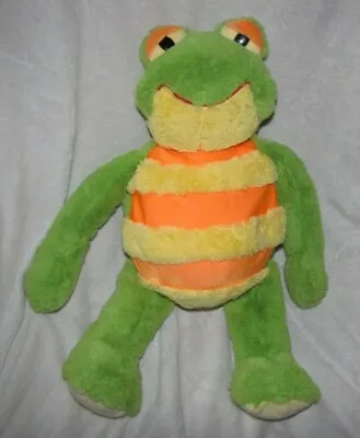 Frog MUSHABELLY CHATTER FLOPPY Plush Jay At Play Toys 2006 Rumer Yellow Orange • $21.24