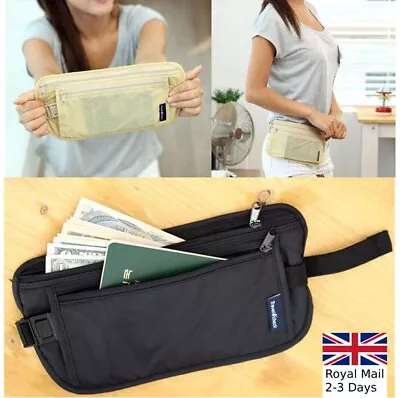 £4.09 • Buy Travel Bum Bag Money Passport Waist Belt Fanny Pack Holiday Festival Pouch