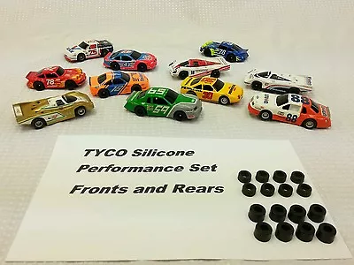 ☆16 SILICONE TIRES☆ For TYCO 440 440x2 Large Fronts & .448 Rears Slot Car Parts • $13.49