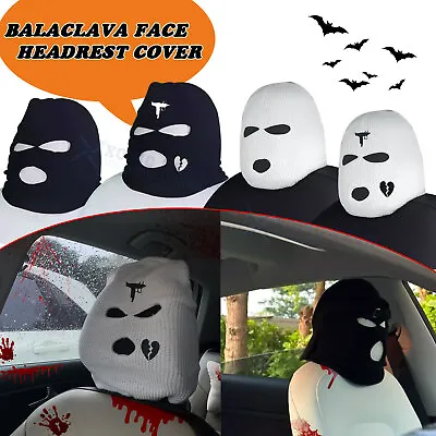 Funny Car Seat Headgear Spoof Mask Hat Headcover Dustproof Halloween Decoration • $7.94
