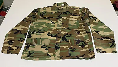 Vtg Kmart Camo Camouflage Woodland Light Weight Hunting Jacket / Shirt Size XL • $50.53