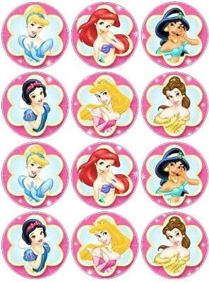 £1.99 • Buy 24 Disney Princess Fairy Cake Toppers Edible Party Decorations