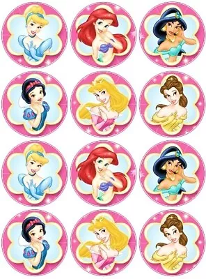 £1.99 • Buy 24 Disney Princess Fairy Cake Toppers Edible Party Decorations