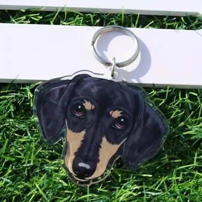 Large Acrylic DACHSHUND Keyring Key Chain • $6