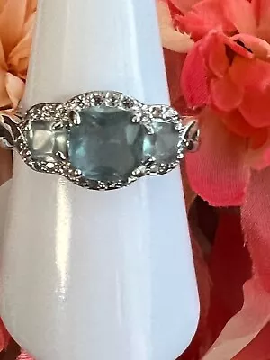 NWT Sz 8 Ring Bomb Party  Icing On Top  RBP2132 LC Smokey Blue Topaz- Rhodium • $20