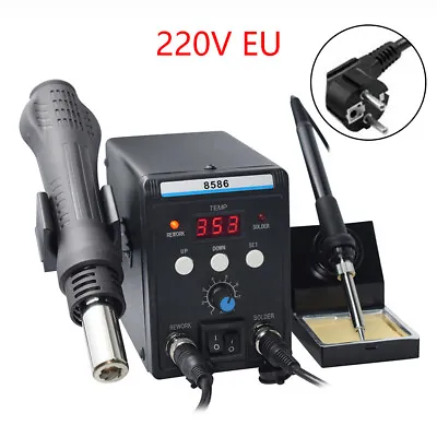 700W Soldering Iron Station Rework Kit Variable Stand Temperature Digital LED • £69.07