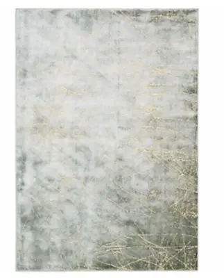 CALVIN KLEIN Home ETCHED LIGHT MERCURY High Sheen Maya CK32 RUG 160 X 225 Cm NEW • £749.99