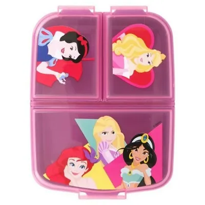 £12 • Buy Princess Kids Character 3 Compartment Sandwich Lunch Box Licenced Item