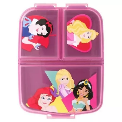 Princess Kids Character 3 Compartment Sandwich Lunch Box Licenced Item • £12