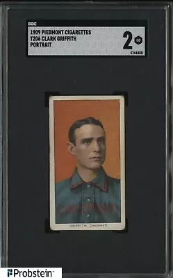 T206 Clark Griffith HOF Portrait Cincinnati Piedmont 150 Subjects SGC 2 Good • $91