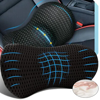 Back Cushion Memory Foam Lumbar Support Pad Back Pillow For Car SeatOffice • £14.96