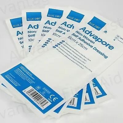 Adhesive Wound Dressings - Advapore. Large Flexible Plasters. 10 X 25cm. Qty 5 • £5.70