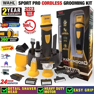 Wahl Cordless Pro Sport Beard Body Shaver Hair Clipper Trimmer Mens Groomer Pro • $76.60