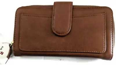 MY BIG FAT Zipper RFID WALLET  Brown  • $31.50