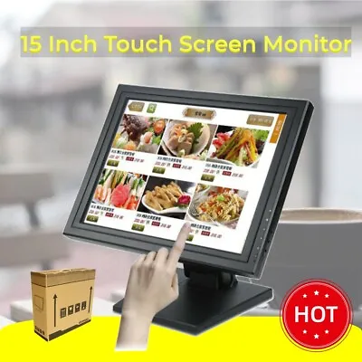 15 LCD Touch Screen Mointor USB VGA Monitor For Cash/Inventory Management/Retail • $104.01
