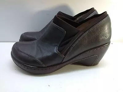 Jambu J41 JBU 7M Brown Vegan Slip Loafer Wedge Bootie Clog Women Shoes • $69.99