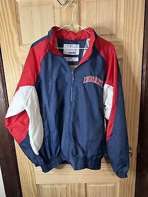 Vintage Men’s Size Large Cleveland Indians Starter Jacket W Hood VGC • $59