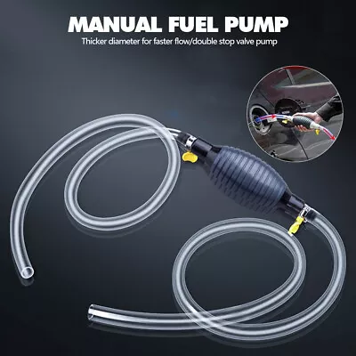 1M Manual Fuel Pump Car Fuel Tank Sucking Pipe Extractor Kit Hand-holder Pump • $12.61