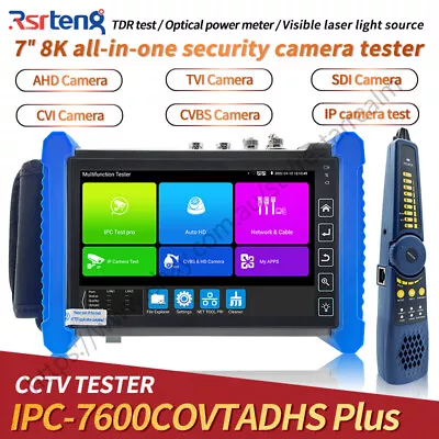 Rsrteng CCTV Tester IP Camera Monitor 4K AHD CVI TVI SDI VGA HDMI TDR OPM VLS • $518.94