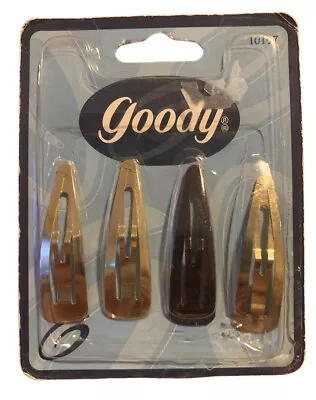 4 Goody Vintage Snap Clips Barrettes 1999 Contour Metal • $13.76