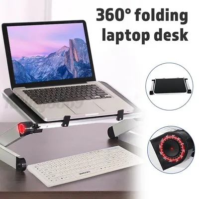 $26.99 • Buy Laptop Stand  Desk-Portable Folding Aluminium Ergonomic Adjustable Height