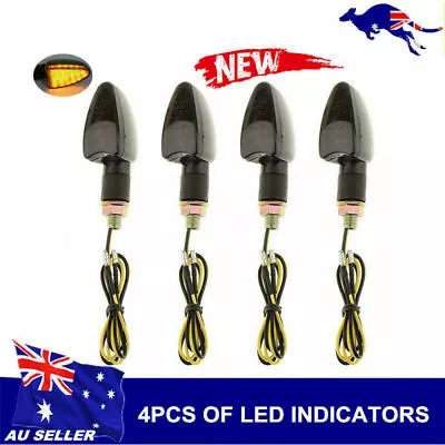 $17.20 • Buy 4x Black Motorcycle LED Indicators For Suzuki GSR 750 / GSXR Streetfighter