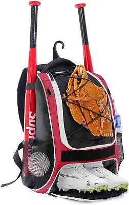 Wolt New Oxford Red Baseball Bag Backpack With Shoe Compartment Fence Hook • $29.99
