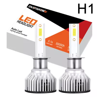 H1 LED Headlight Super Bright Bulbs Kit Cool White 6000K 8000LM High/Low Beam • $12.88