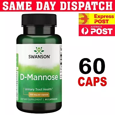 Swanson D-Mannose 700mg 60 Capsules Super Quality Gluten Free Fast Shipping ! • $34.95