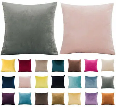 16  18  20  22  24  Large Velvet Plain Cushion Cover Pillow Case Home Sofa Decor • $13.84