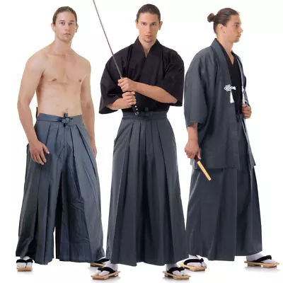 Japanese Samurai Kimono Set Kendo Gi Hakama Pants Haori Jacket Cosplay Costume • $29.90
