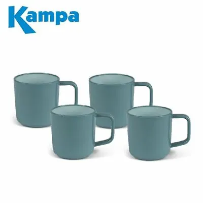£15.49 • Buy Kampa Aqua 4pc Melamine Mug Set ABS Anti Slip Heat Resistant Camping NEW