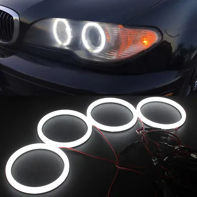 4X106MM Cotton SMD LED Angel Eyes Halo Ring For BMW E46 2D 2 Door Coupe Facelift • $48