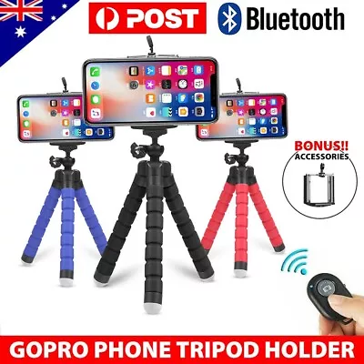 Flexible Octopus Tripod Mobile Phone Holder Stand Selfie Stick Remote Bluetooth • $10.99