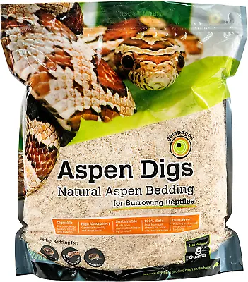 Galápagos (05064) Aspen Digs Shavings Bedding 8-Quart Natural • $16.24