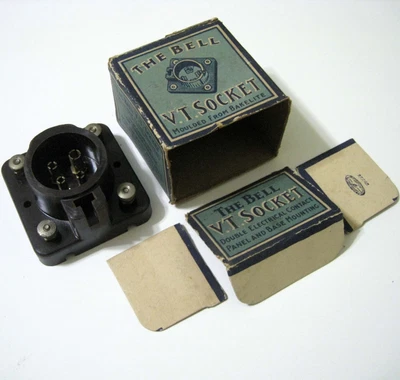 $47.96 • Buy WD11 WD-11 Vacuum Tube Radio VT V.T. Socket - Genuine Bell 1920s Bakelite - New