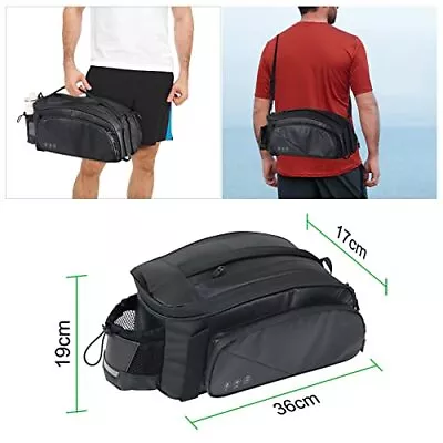 HOMPER Bike Pannier Bag Waterproof Bike Storage Bag Cycle Saddle Rear Rack Panni • £19.54