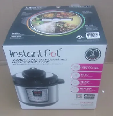 Instant Pot Lux Mini 3 Quart Pressure Cooker In Very Good Condition In Box • $74.99