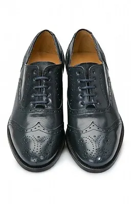 The Leather Country Brogue By House Of BRUARnavy Blue UK 5 Menbrand New In Box • £75