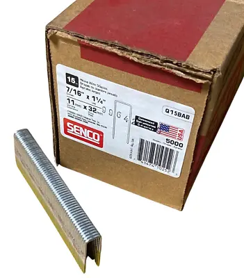 5000 Pack Senco 15 GA 7/16  Crown X 1-1/4  Leg Galvanized Heavy Duty Staples RV • $47.95