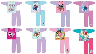 Girls Kids Dora The Explorer Pyjamas Nightwear PJs Hey Duggee Long Sleeve Pink • £9.99