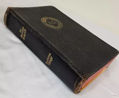 1944 Antique German Book Bible Leather Vintage MEMORIAL Military Tank Funeral • $39.99