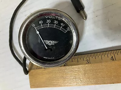 Jewell Vintage Hand Held Voltmeter 0-50 Volt Tester Gauge Rat Rod • $15