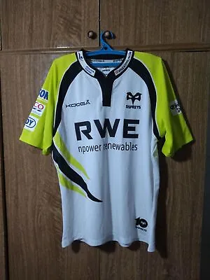 Neath-Swansea Ospreys Rugby Kooga Shirt Away 2012/2013 10 Club Years Men Size L • £30