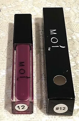 MOI Liquid Matte Lipstick #12 Dark Plum Purple Color NEW In Original Package  • $5