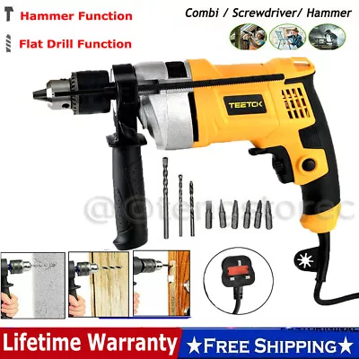 Hammer Drill Powerful Variable Speed Industrial Electric Corded Drill 750w 240v • £33.57