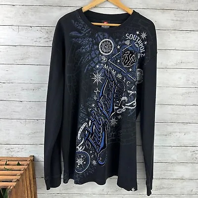 Southpole Thermal Long Sleeve Mens 4XB Y2K Shirt Tribal Black 4XL Big • $39.99