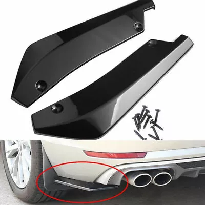 Gloss Black Rear Bumper Lip Diffuser Splitter Canard Protector Car Accessories • $11.98