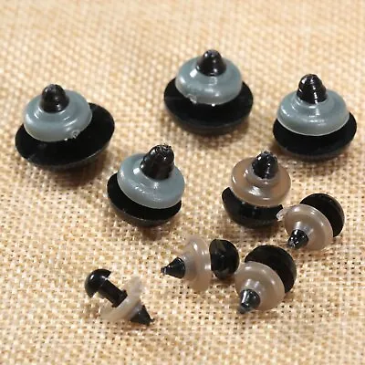 6mm-20mm Black Toy Teddy Bear Dolls Plastic Safety Eyes & Washers Replace Repair • $7.34